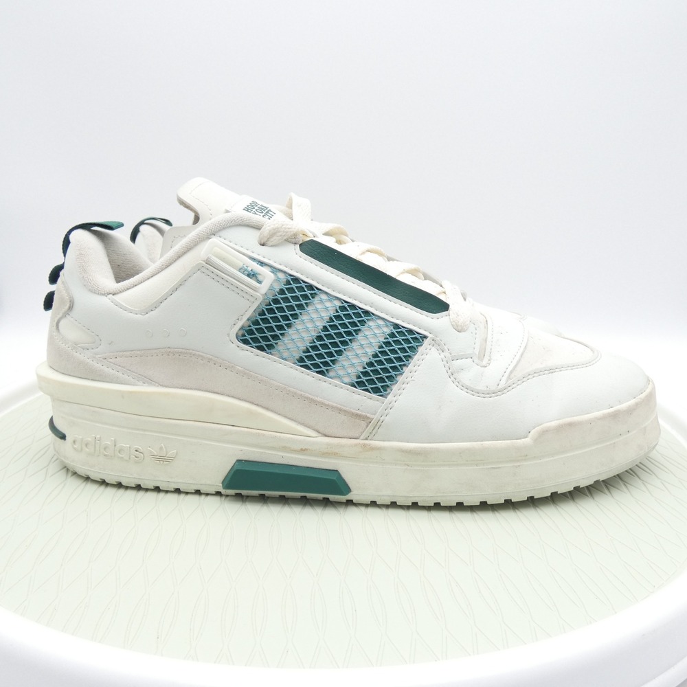Adidas Forum Exhibit Low White Collegiate Green ID6099 Mens 13 Sneakers